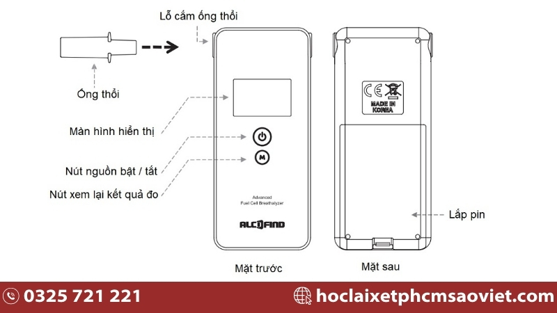 các nguyên lý cấu tạo máy đo nồng độ cồn