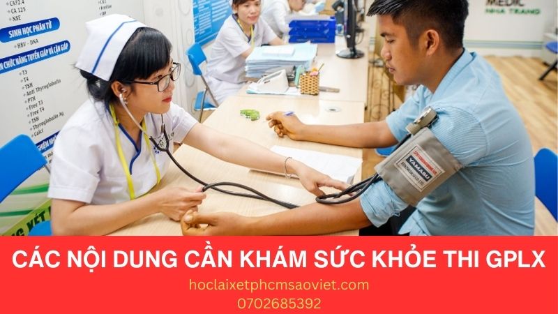 khám sức khỏe thi bằng lái xe a1 ở đâu