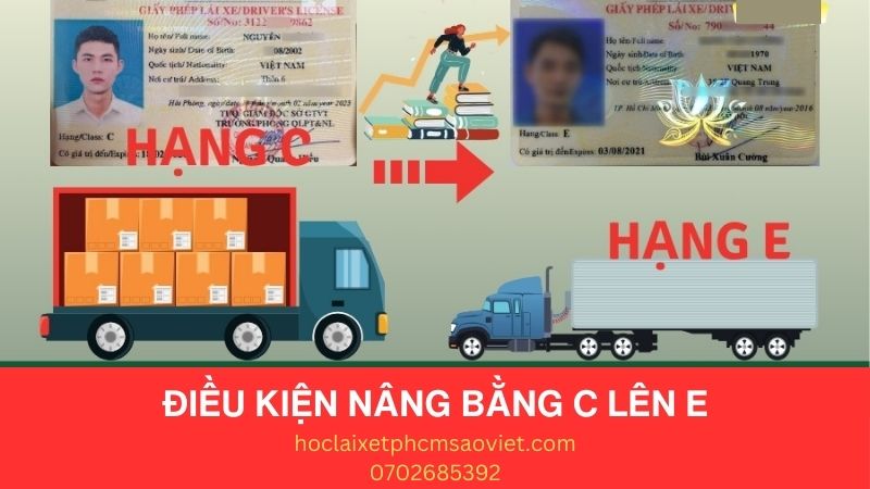 nâng bằng lái xe từ c lên e