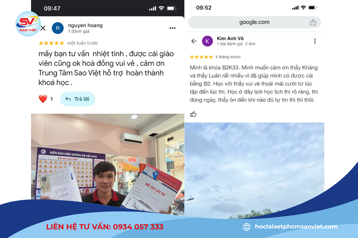 Feedback ấn tượng của các học viên Sao Việt