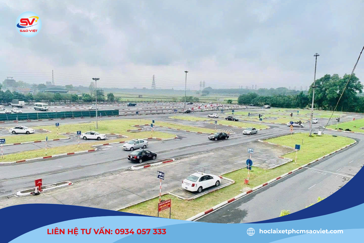 Trường dạy lái xe Khôi Việt sở hữu sân tập đạt chuẩn